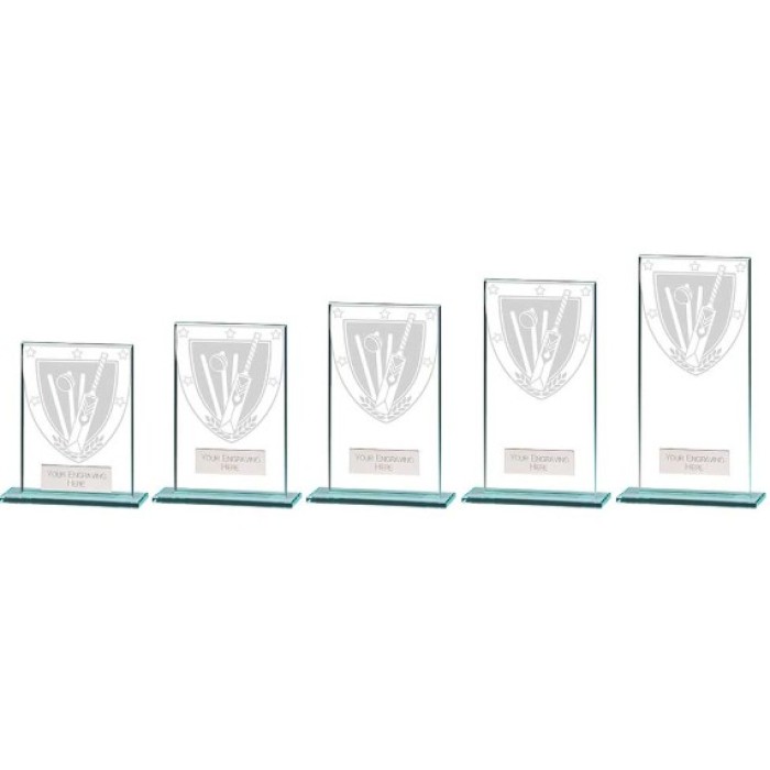 Millennium Cricket Glass Award - 6 Sizes - 80mm - 180mm